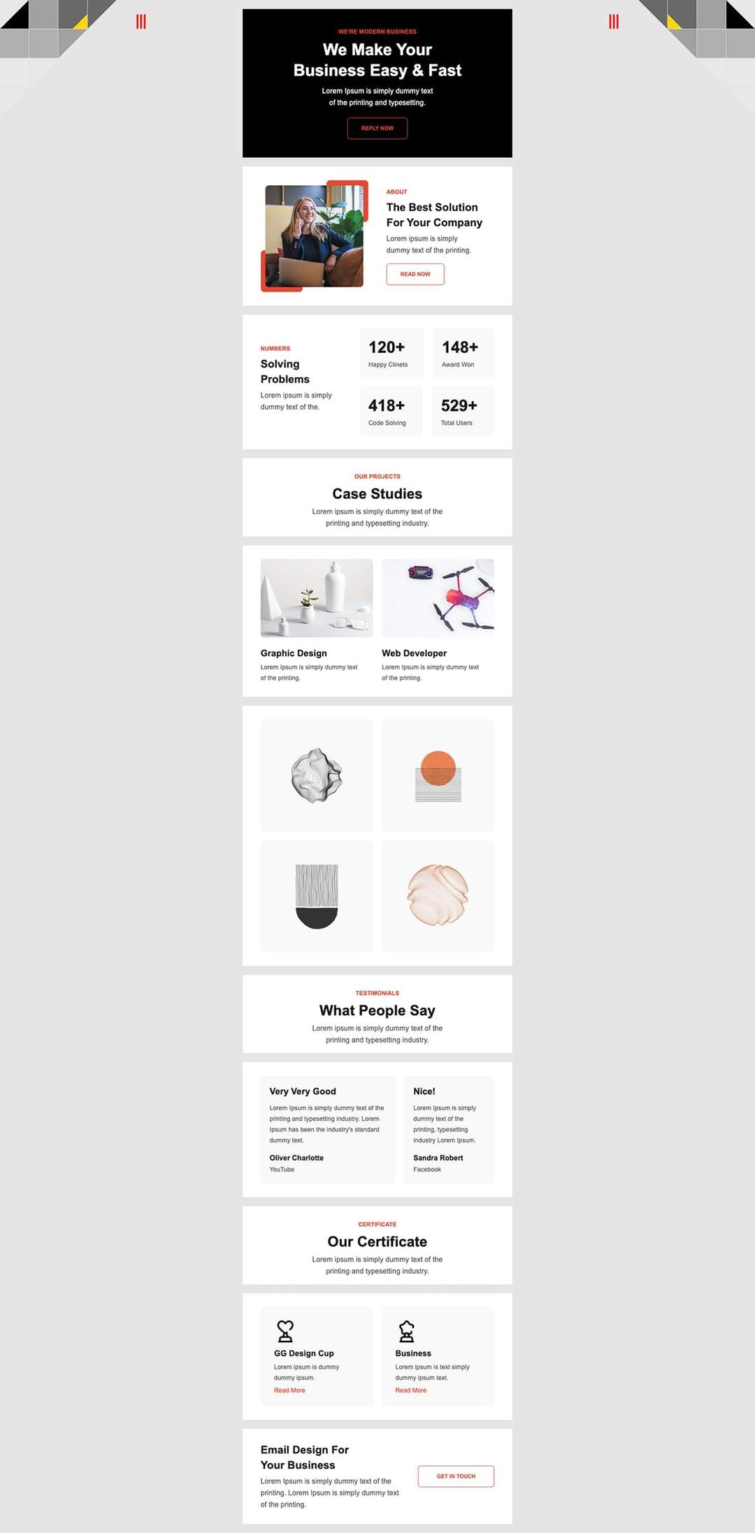 Email module preview
