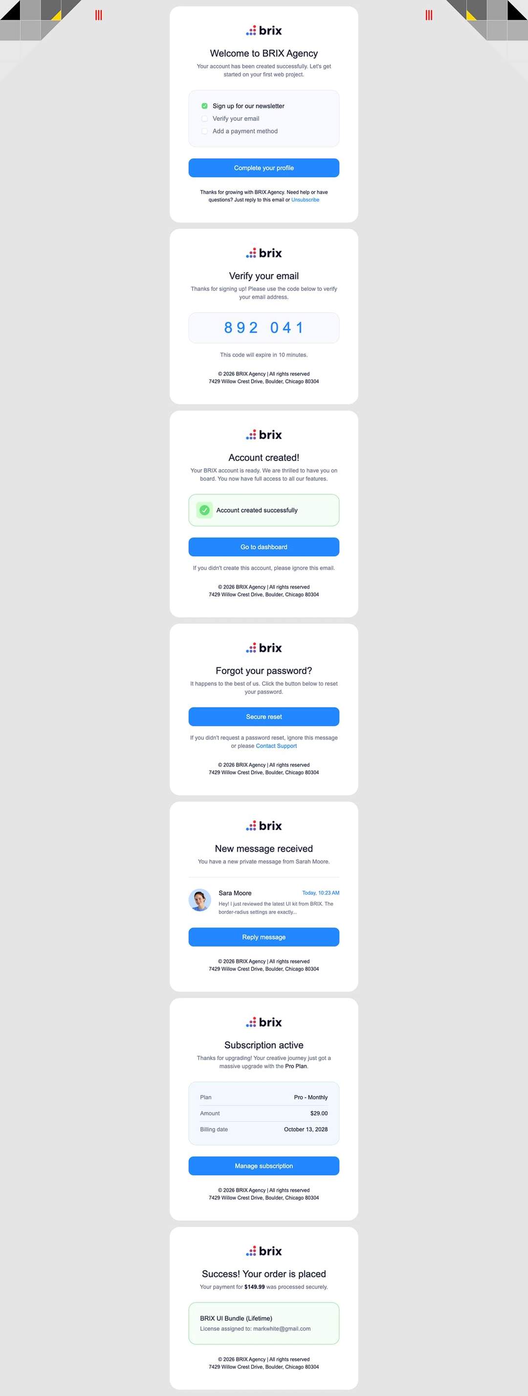 Email module preview