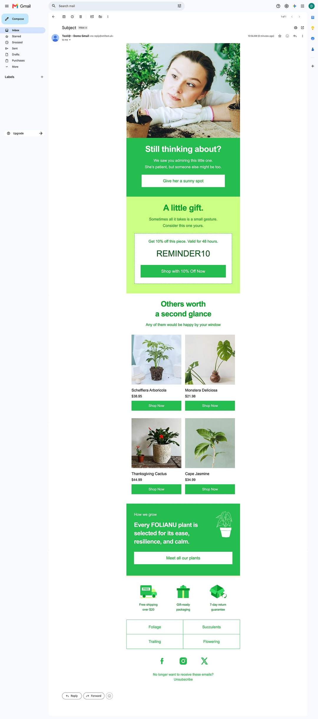 Email template preview