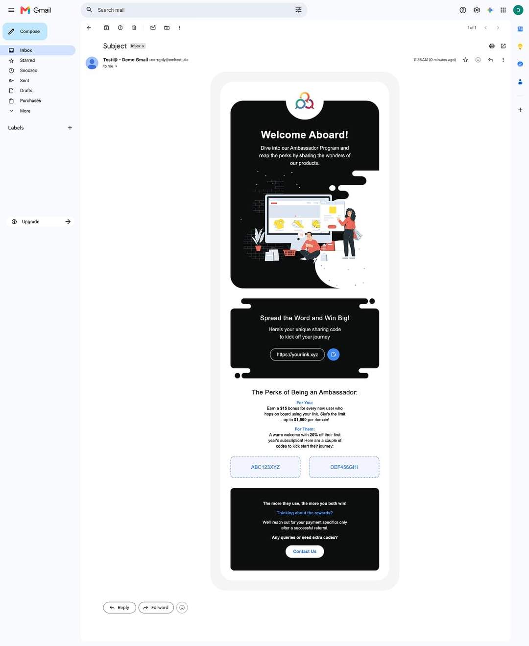 Email template preview