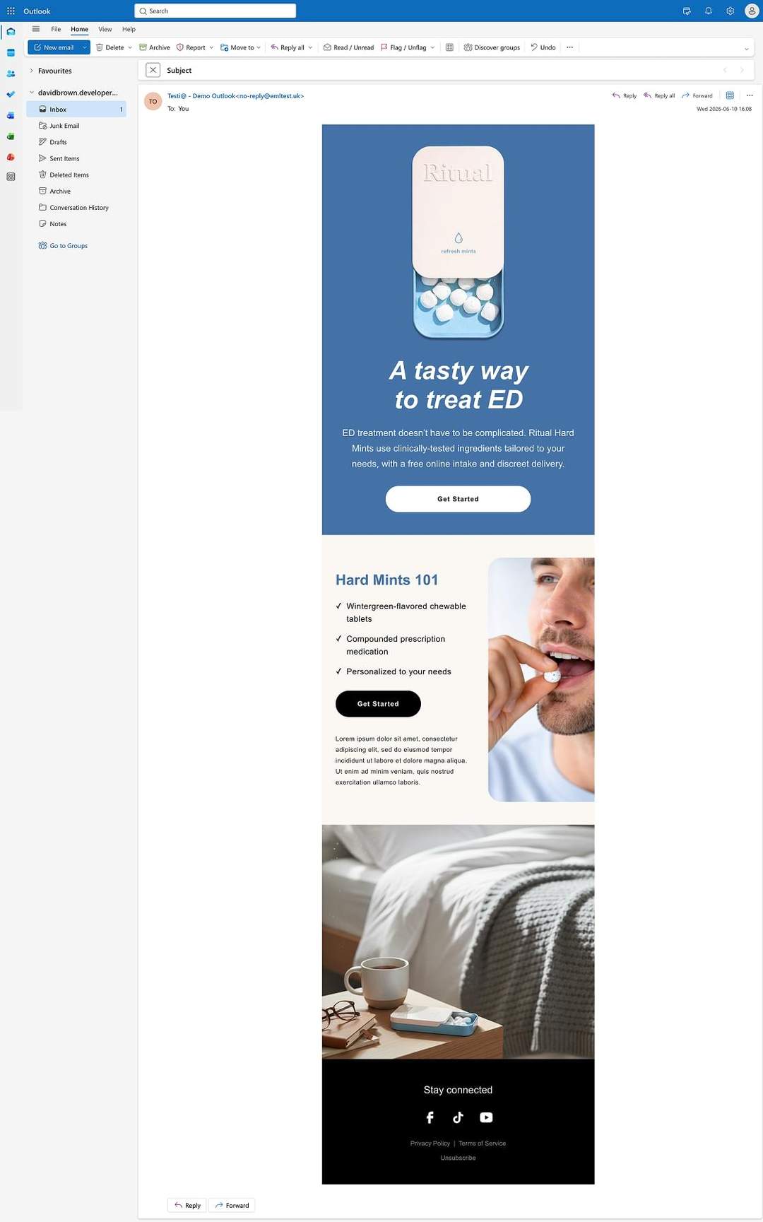 Outlook email template preview