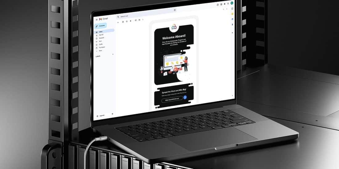 MacBook Pro with email mockups