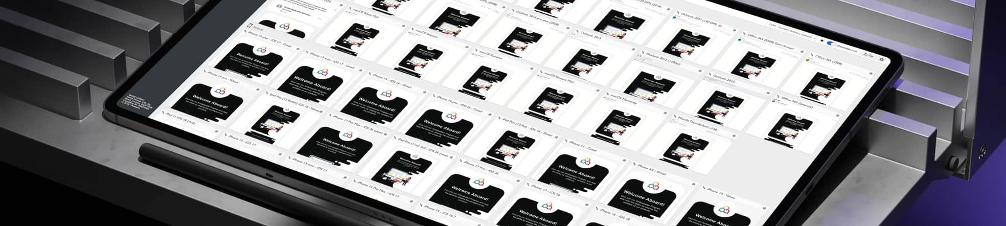 Cross inbox email template testing