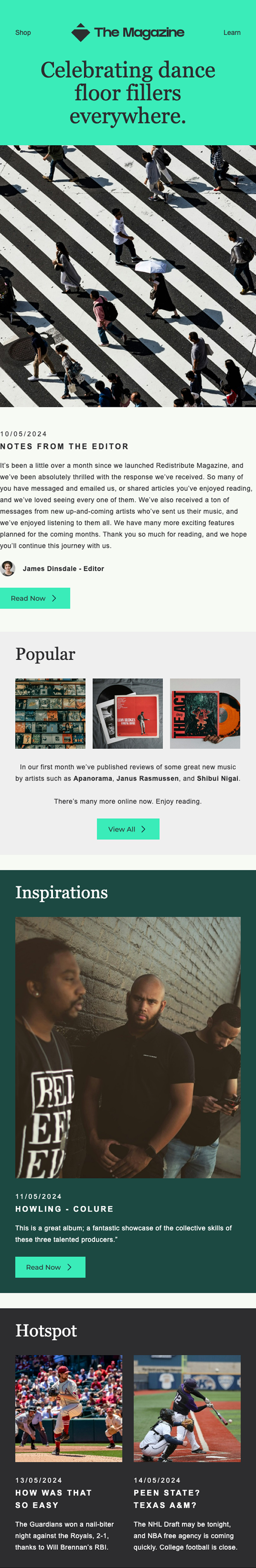 Email template example 2