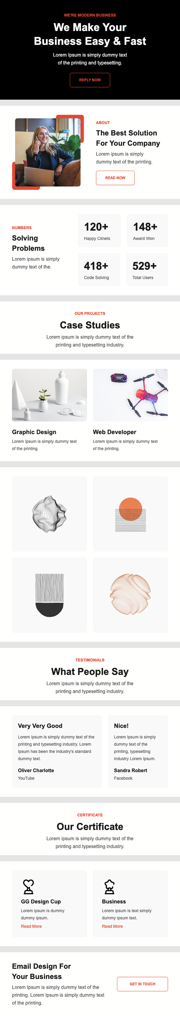 Email template example 3