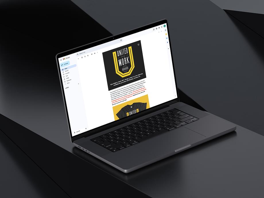 ASAP email template on MacBook Pro