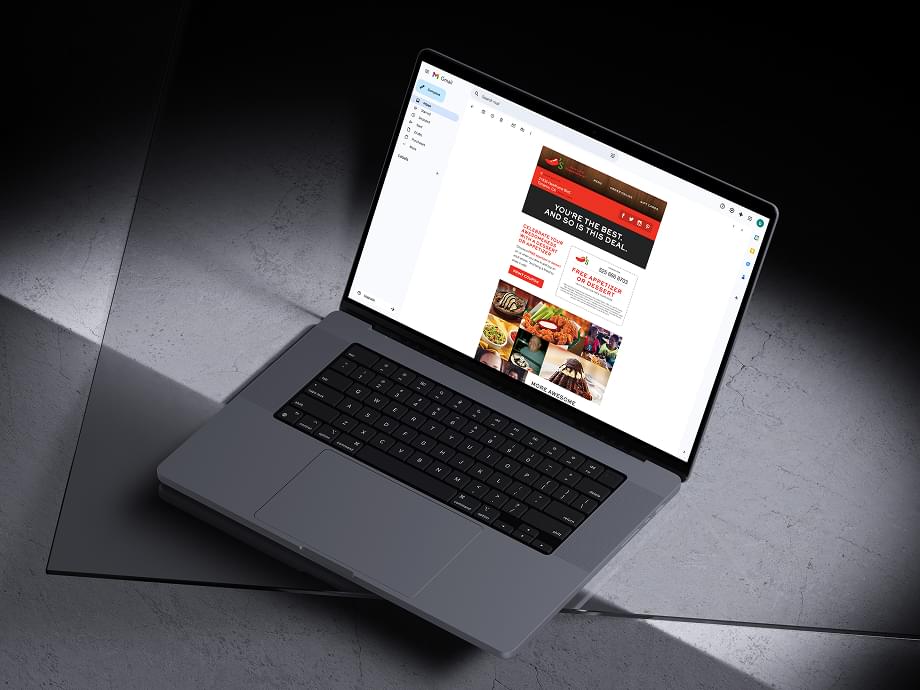ASAP email template MacBook presentation