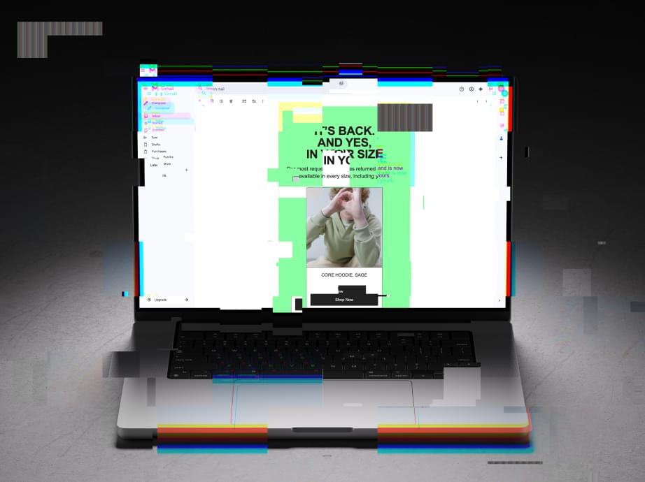 Email template display errors on MacBook laptop