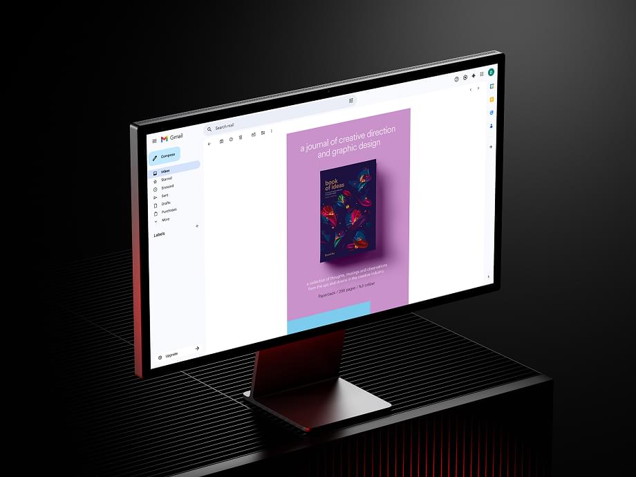 Email template on desktop Mac computer