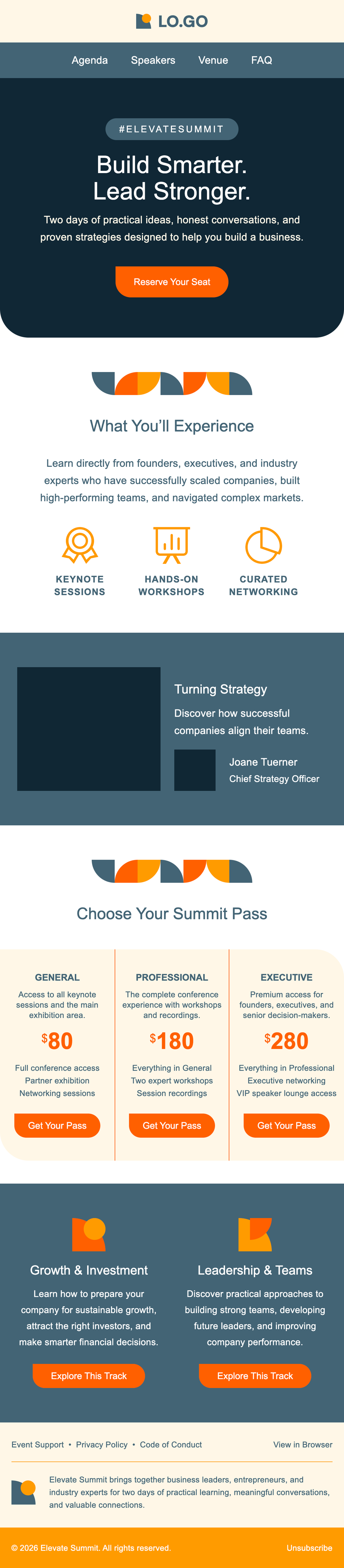 Promotional email example