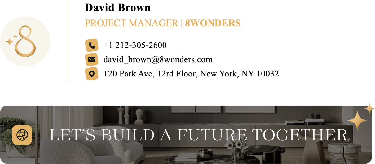 Email signature example 2