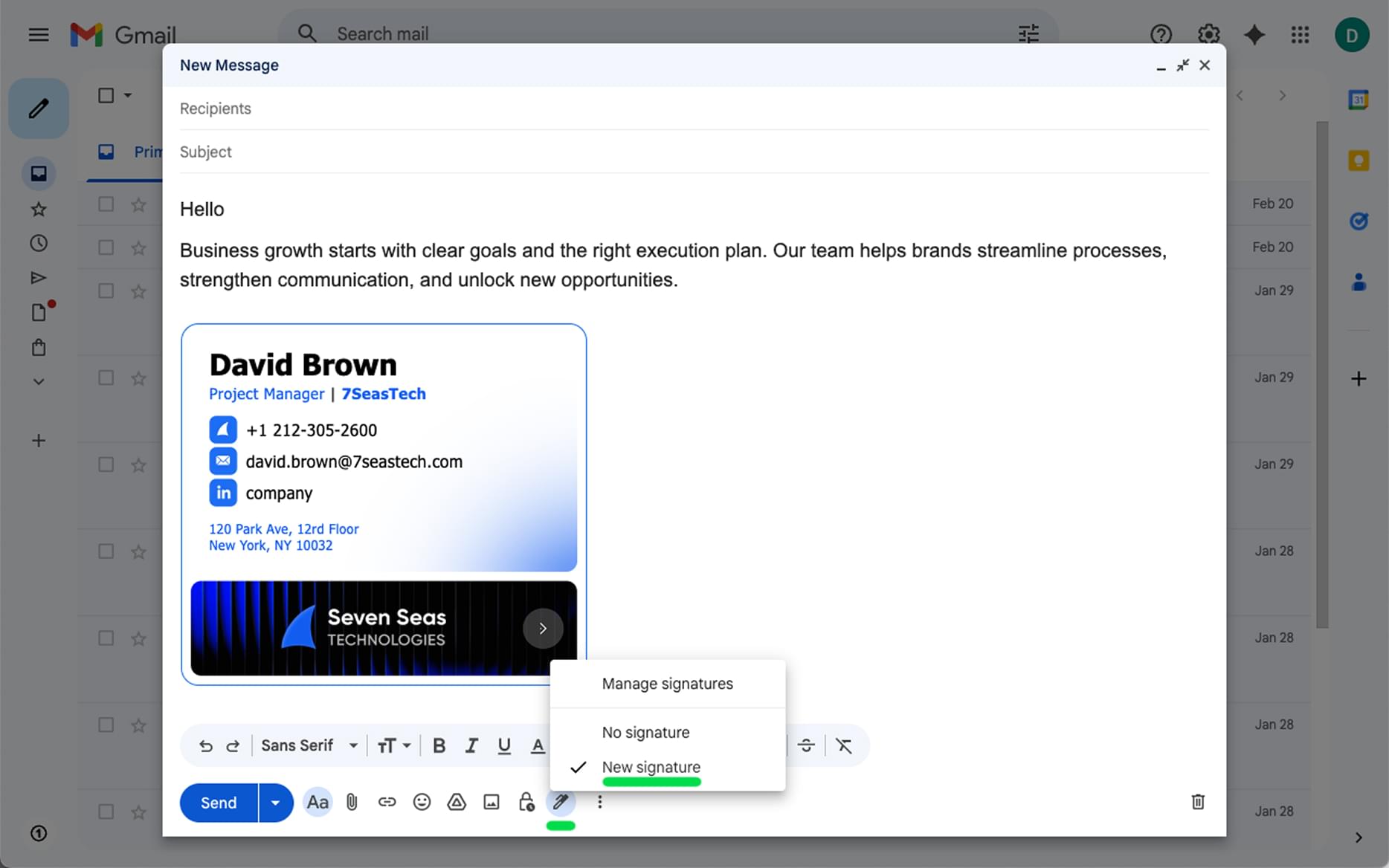 Compose new message